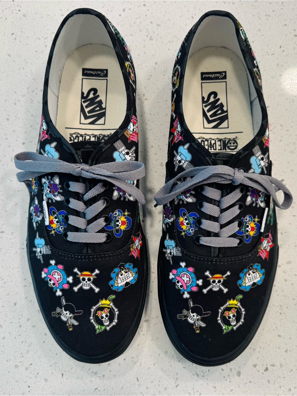 Vans Authentic "One Piece" Collab, Mens sneakers, Rare Blackout Sole- Size 12